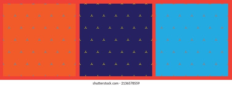 triangle shape seamless pattern isolated on colorful background, seamless pattern for cloth and book cover design.