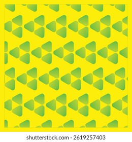 Triangle Shape Seamless Pattern on Yellow Background