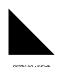 Triangle shape silhouette icon. Vector.