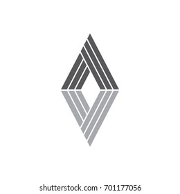 triangle shape stripe design logo vector