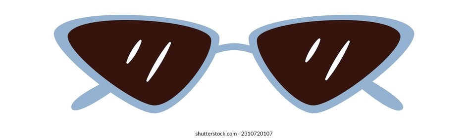 Triangle Shape Sunglasses Vector Illustration