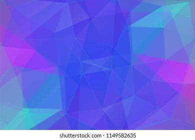 Triangle shape ultracolor abstract background. Polygon shape abstract pattern in red, blue, green modern color mode. Vector illustration.