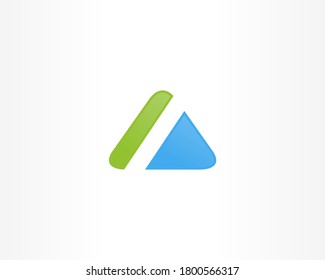Triangle shape vector logo design template