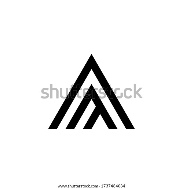 Triangle Shape Vector Logo Template Illustration Stock Vector (Royalty ...