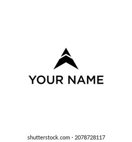 a triangle shaped arrow logo design