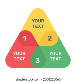 Un análisis descriptivo en forma de triángulo en un icono plano