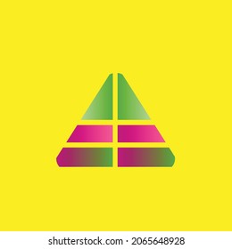 triangle shaped modern logo design