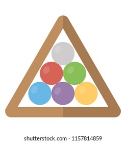 
Triangle shaped rack having balls in it characterizing snooker rack 
