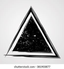 triangle Shape.Modern design element. Stamps Collection,Grunge Circles. Banners, Insignias , Logos, Icons, Labels 