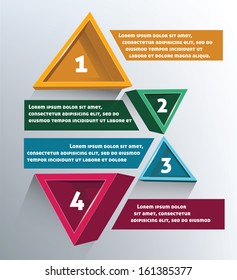 Triangle Shapes abstract background with numbers
