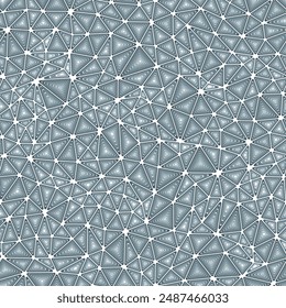 Triangle shapes background. Compact triangles size. Multiple repeated inner triangles. One tone colored style. Repeatable pattern. Artistic vector tiles. Seamless vector illustration.