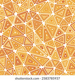 Triangle shapes background. Medium triangle size. Multiple repeated inner triangles. Mono-tone colored style. Repeatable pattern. Artistic vector tiles. Seamless vector illustration.