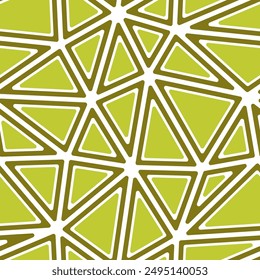 Triangle shapes background. Rounded solid shapes in frames. Big triangles size. One tone colored style. Repeatable pattern. Artistic vector tiles. Seamless vector illustration.