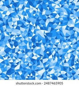 Triangle shapes background. Tiny triangles size. Repeatable pattern. Azure Waters color palette. Artistic vector tiles. Seamless vector illustration.
