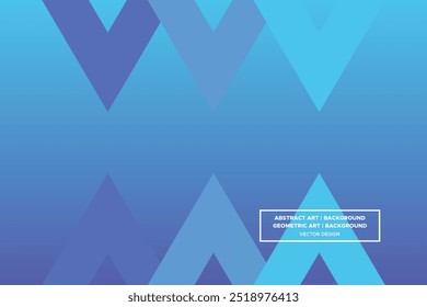 Triangle Shapes Blue and Light Blue Colors with Gradient Backdrop Modern Abstract Background Geometric Background