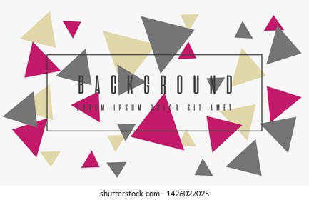 Triangle shapes concept background vector illustration