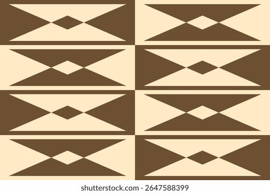 Driehoekvormen en ontwerpen Bruine kleuren Geometrisch patroon Abstracte achtergrond Geometrische achtergrond