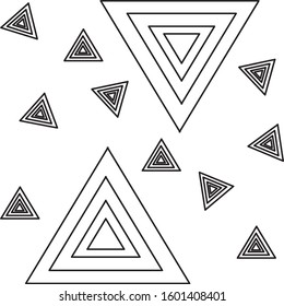 triangle shapes on white background