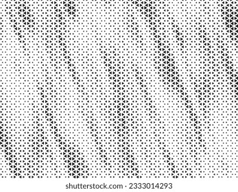 Triangle Shapes Vector Abstract Geometric Technology Retro backdrop. Texture Isolated on Light Background. Halftone Triangular Retro Simple Pattern. Minimal 80s Style Dynamic Tech Wallpaper