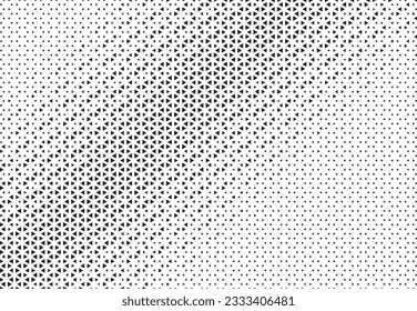 Triangle Shapes Vector Abstract Geometric Technology Retro backdrop. Texture Isolated on Light Background. Halftone Triangular Retro Simple Pattern. Minimal 80s Style Dynamic Tech Wallpaper
