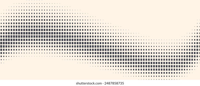 Triangle Shapes Vector Abstract Geometric Technology Oscillation Wave Isolated on Light Background. Halftone Triangular Retro Simple Pattern. Minimal 80s Style Dynamic Tech Wallpaper