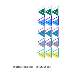 triangle shapes vector design in white background