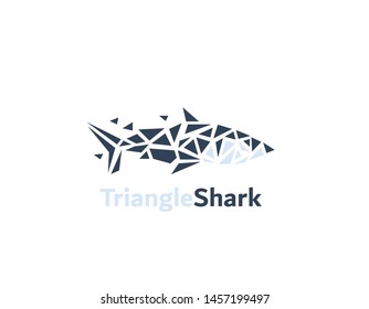  Triangle Shark logo white background