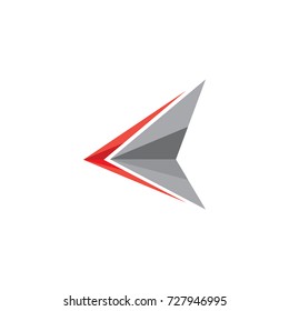triangle sharp arrow logo vector 