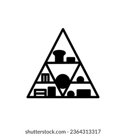 Triangle Shelf icon in vector. Logotype