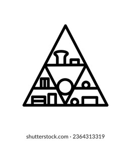 Triangle Shelf icon in vector. Logotype
