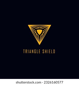 Triangle Shield Diamond for Digital Data logo design