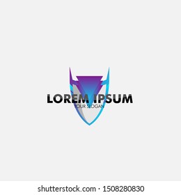 triangle and shield logo icon for security and technology company