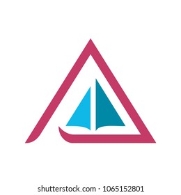 Triangle Ship Logo Template