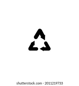 icono de reciclaje de señalización triangular, icono de reciclaje, símbolo de vector de ilustración