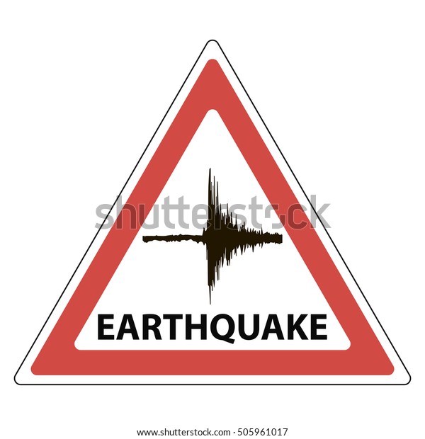 Triangle Sign Seismology Meaning Tremors Earthquake Stock Vector Royalty Free 505961017