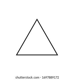 Signo de triángulo. Señal de formas geométricas simples para niños.