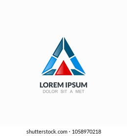 triangle sign technology vector company logo