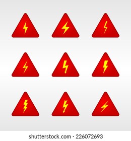 triangle sign warning electricity