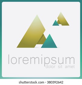 Triangle  simple abstract icon logo