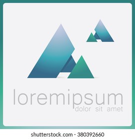 Triangle  simple abstract icon logo