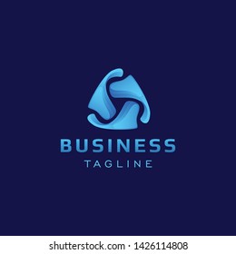 Triangle simple modern logo design 