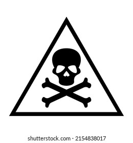 triangle with skull signal caution