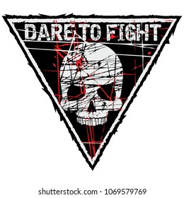 triangle skull-grunge vintage design t shirts