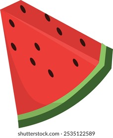 Triângulo Fatia Melancia Ilustração Vetor