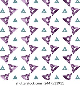 Triangle smooth trendy multicolor repeating pattern vector illustration background design