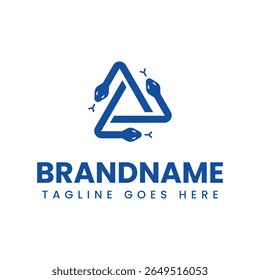Triangle Snake Logo, symbolizing power, transformation, and focused energy