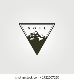 triangle soil icon logo symbol vector illustration design