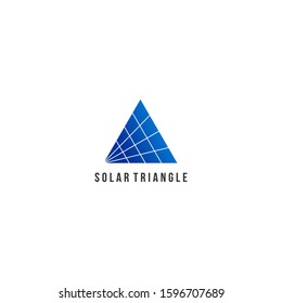 triangle solar energy logo vector
