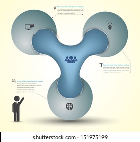 Triangle sphere style. / Can use for busness concept / eduation diagram / object for printing / web object / brochure object.