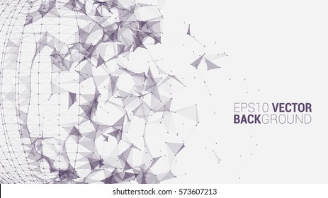 triangle sphere vector background design